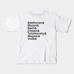 Helvetica Composers Kids T-Shirt